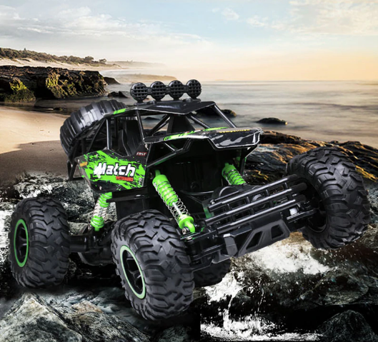 Powerful 4x4 RC Monster Truck with Big Tires