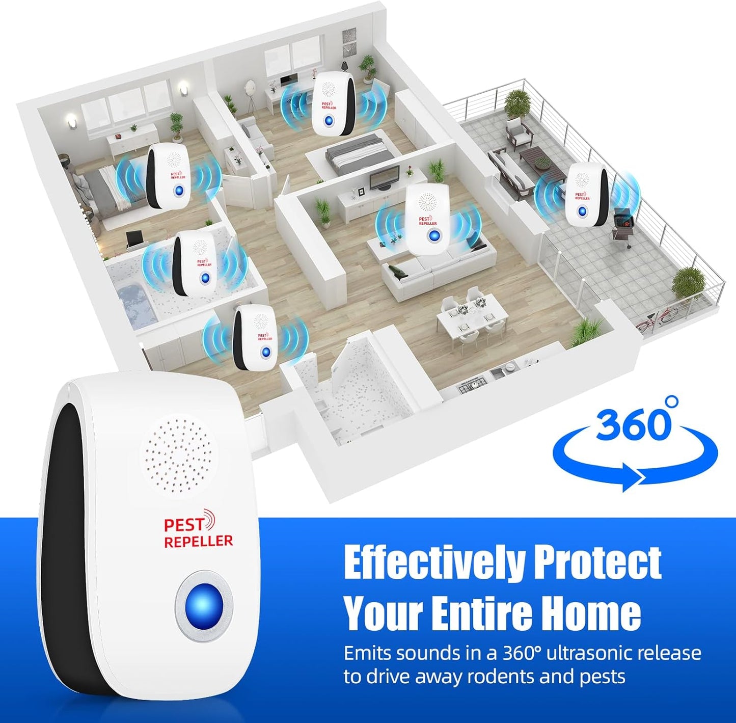 Electronic Mouse Repellent Plug-In Pest Control Device