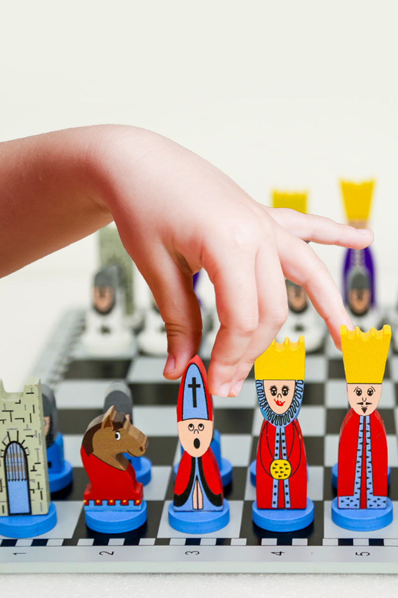 Children's Educational Wooden Chess Board Game Set