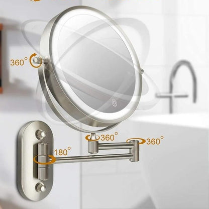 Stylish Circular LED Lighted Bathroom Mirror