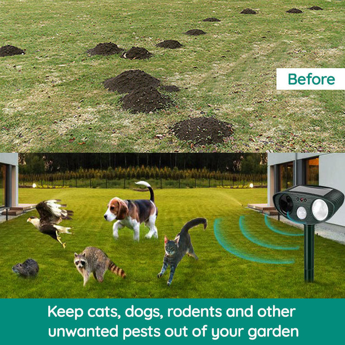 Outdoor Motion Sensor Animal Repeller for Garden Protection