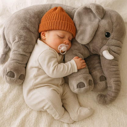 Soft Baby Elephant Cushion Nursery Pillow Gift Set