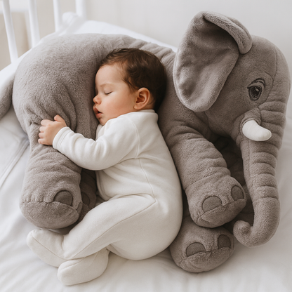 Soft Baby Elephant Cushion Nursery Pillow Gift Set
