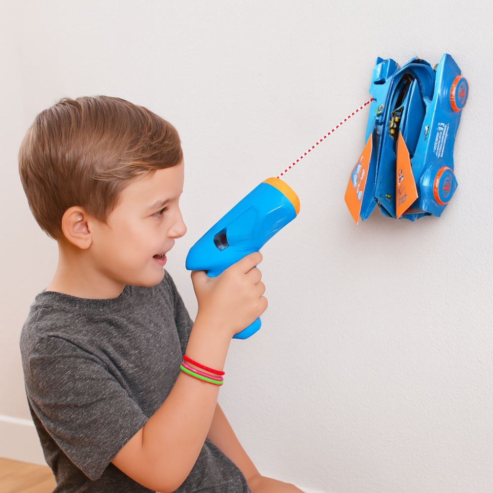 Fast RC Wall Crawler LED Stunt Car Toy for Kids