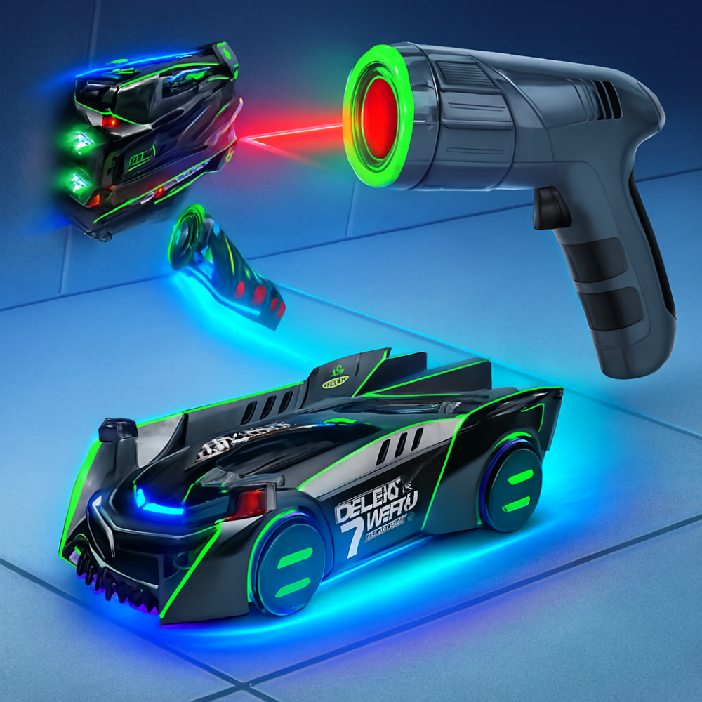 Fast RC Wall Crawler LED Stunt Car Toy for Kids