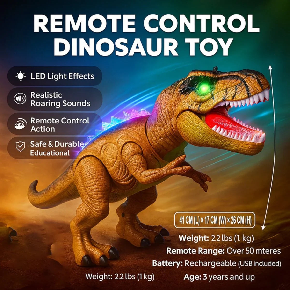 Fun Interactive Walking Dinosaur Toy