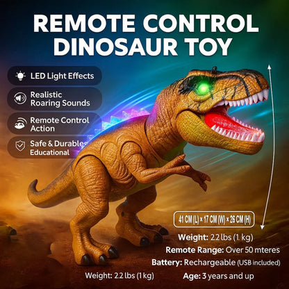 Fun Remote Control Walking Dinosaur Toy