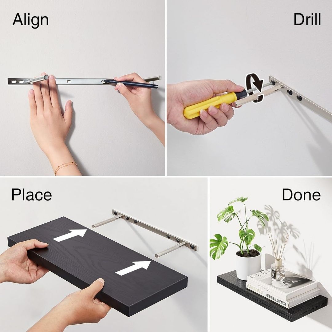 3Pcs Floating Shelves for Wall